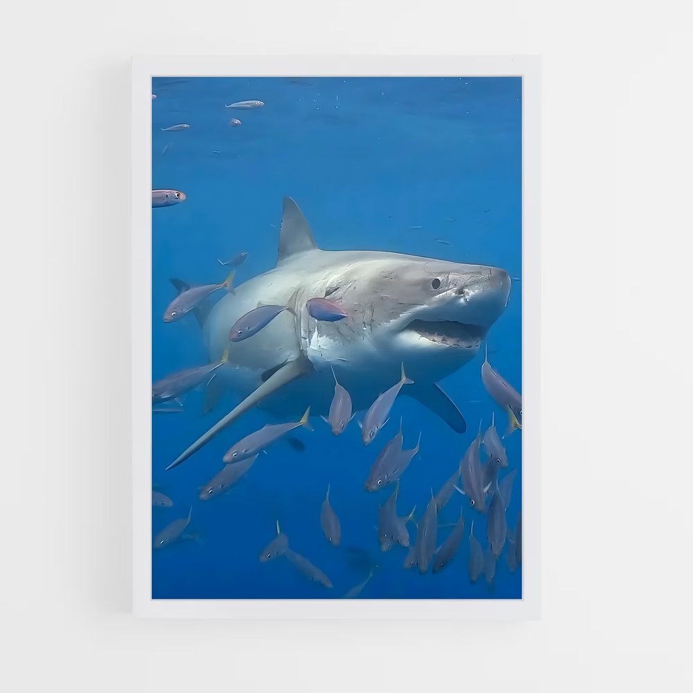 Poster Rencontres avec le Grand Blanc – affiche Plongée sous-marine (vue 3)